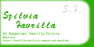 szilvia havrilla business card